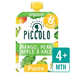 Piccolo Mango, Pear & Kale with Yoghurt Organic Pouch, 6 mths+ 100g