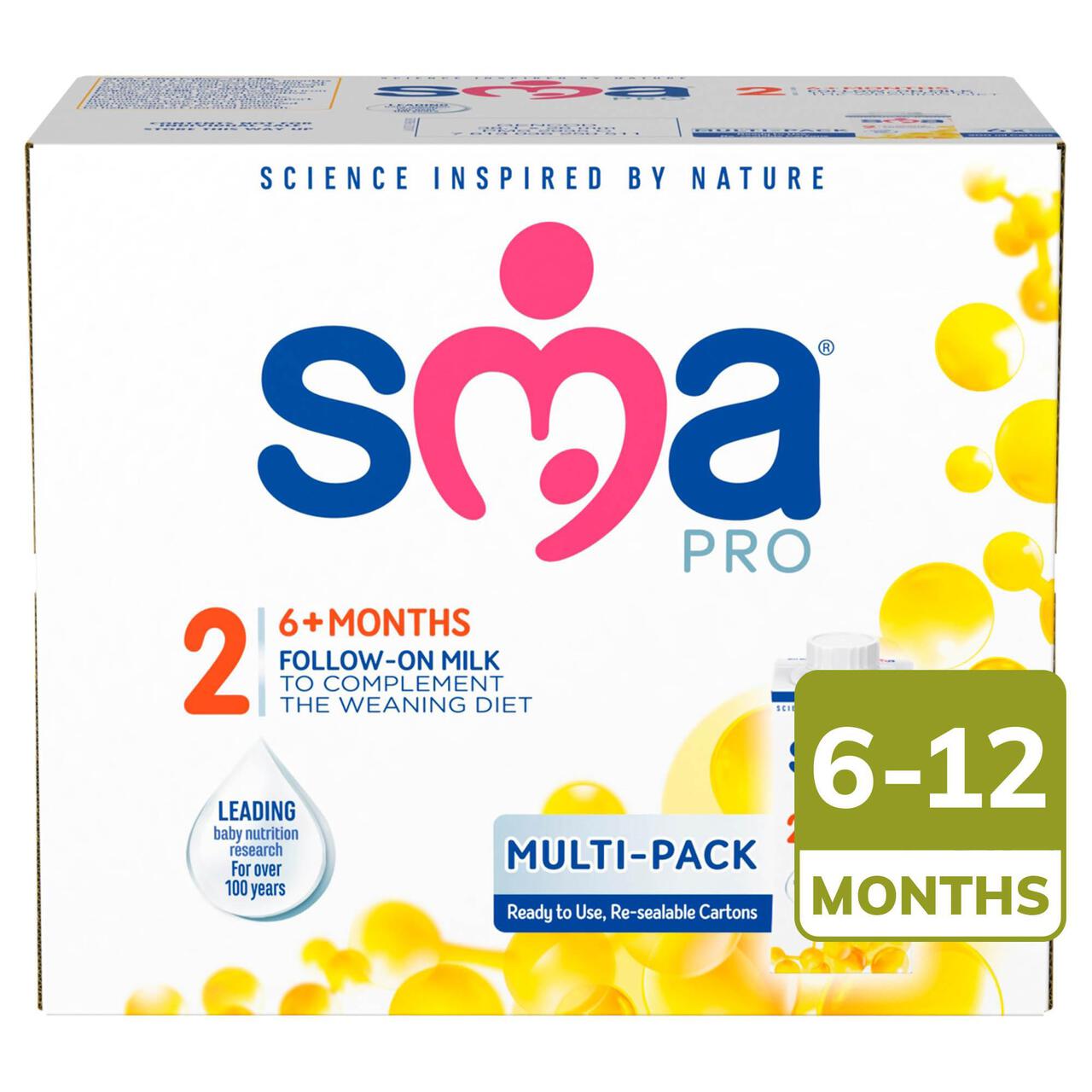 SMA Pro Follow On Milk 6mth+ Multipack 6 x 200ml