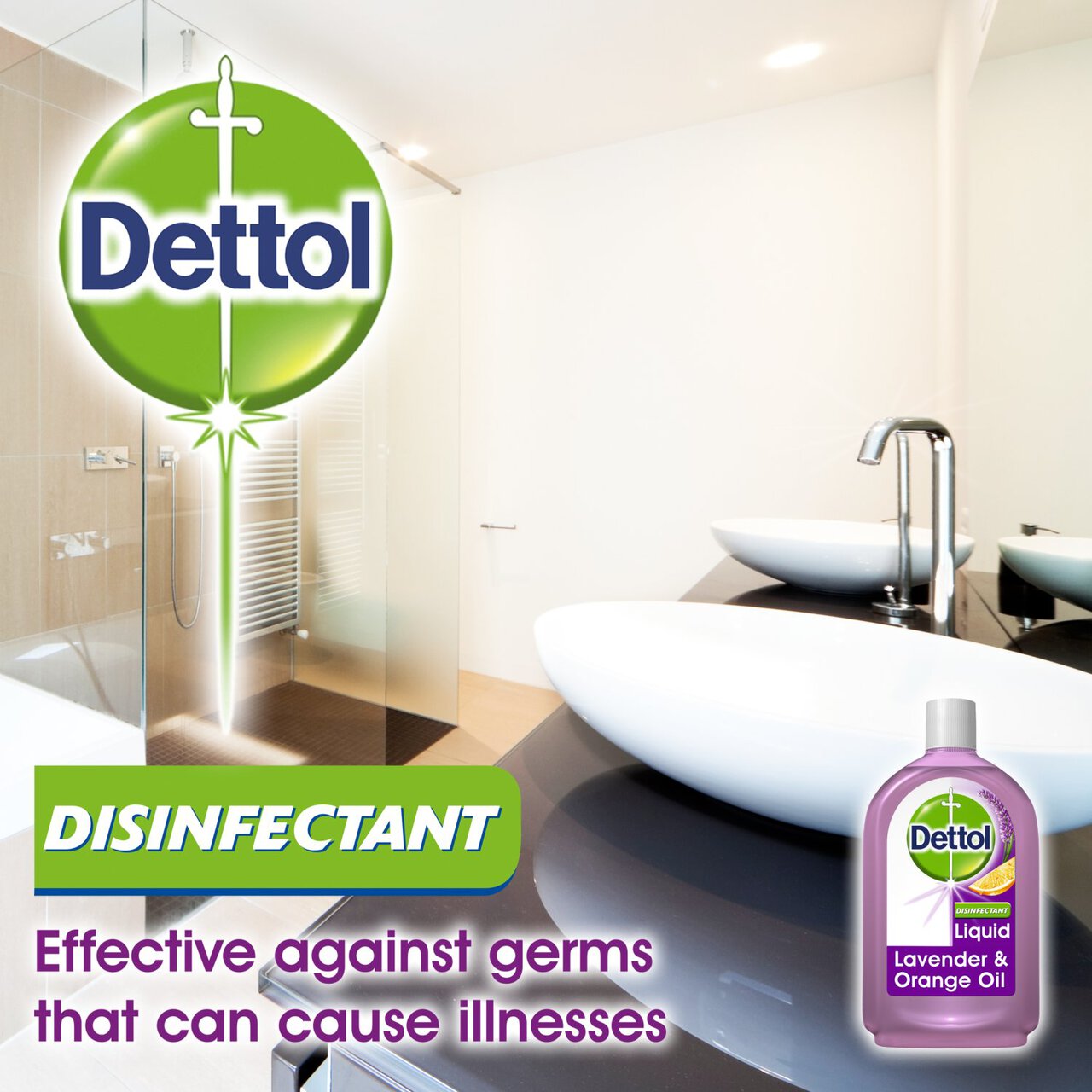 Dettol Disinfectant  Cleaning Liquid Lavender & Orange 500ml