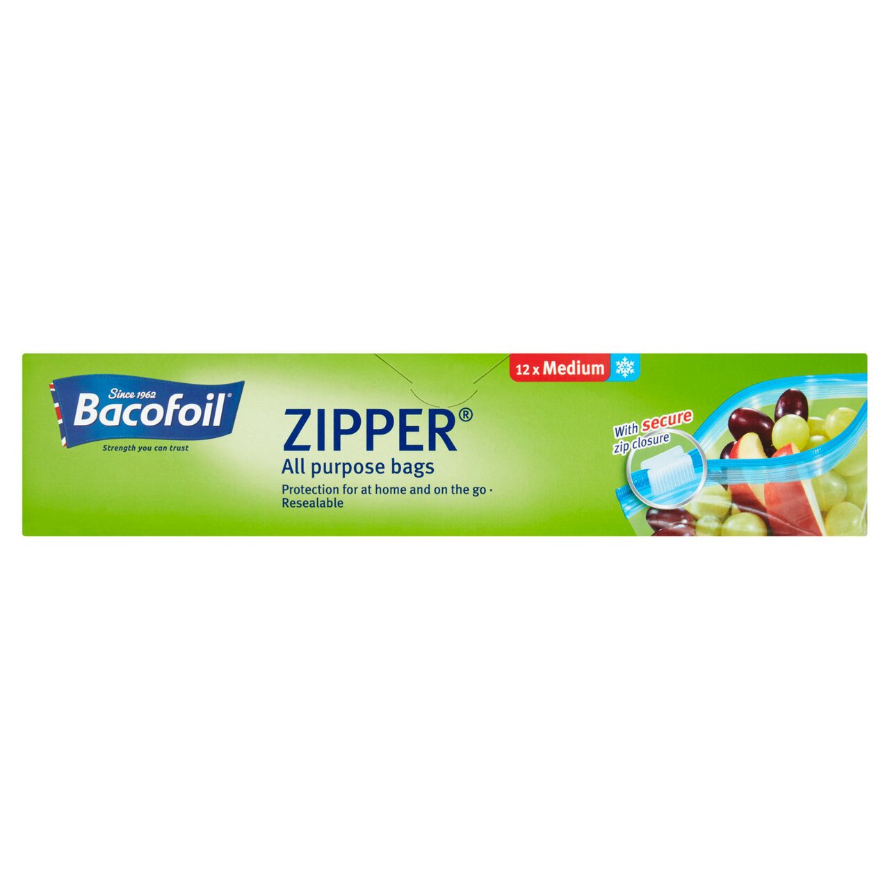 Bacofoil Medium Zipper All Purpose Bags 12 per pack