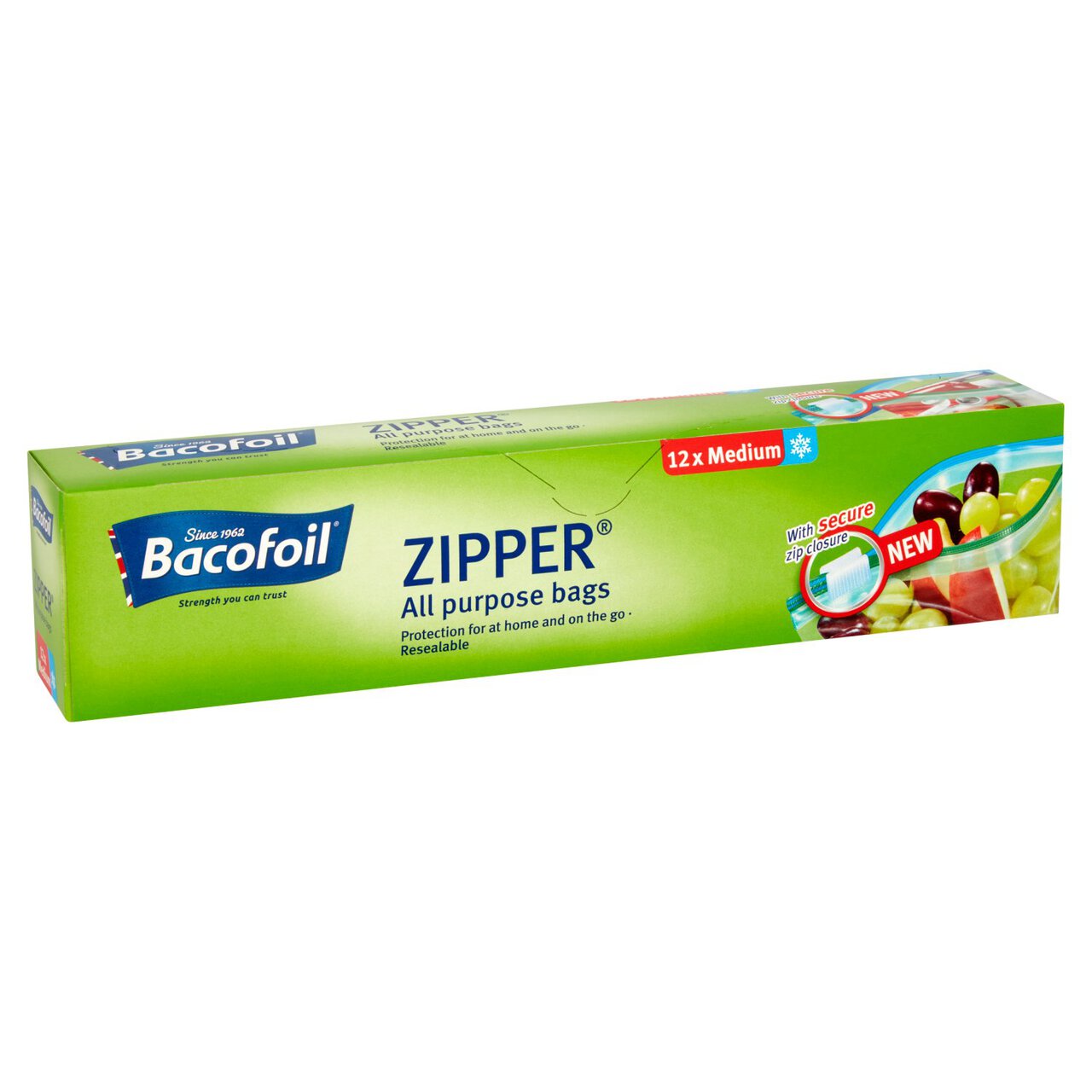 Bacofoil Medium Zipper All Purpose Bags 12 per pack