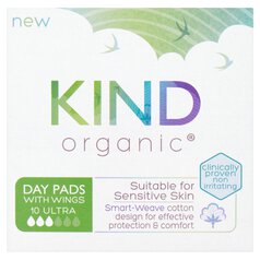 Kind Organic Day Pads with Wings 10 per pack