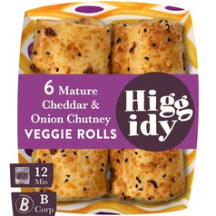 Higgidy Cheddar & Onion Chutney Veggie Rolls 160g