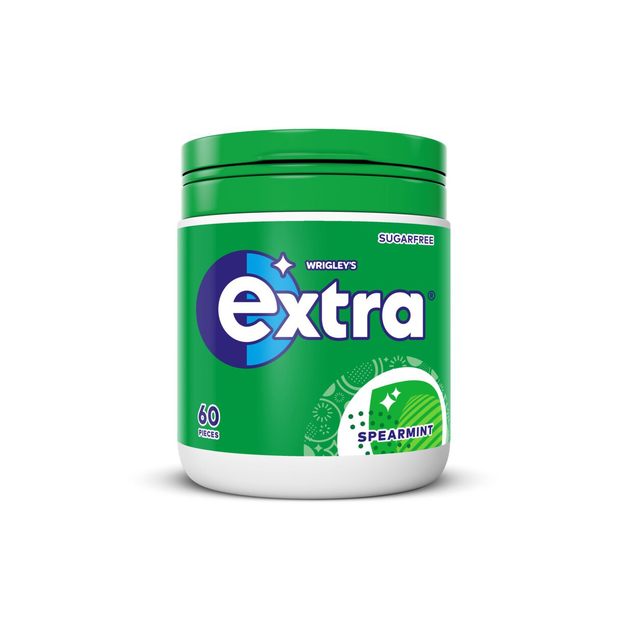Extra Spearmint Sugarfree Chewing Gum Bottle 60 Pieces 60 per pack