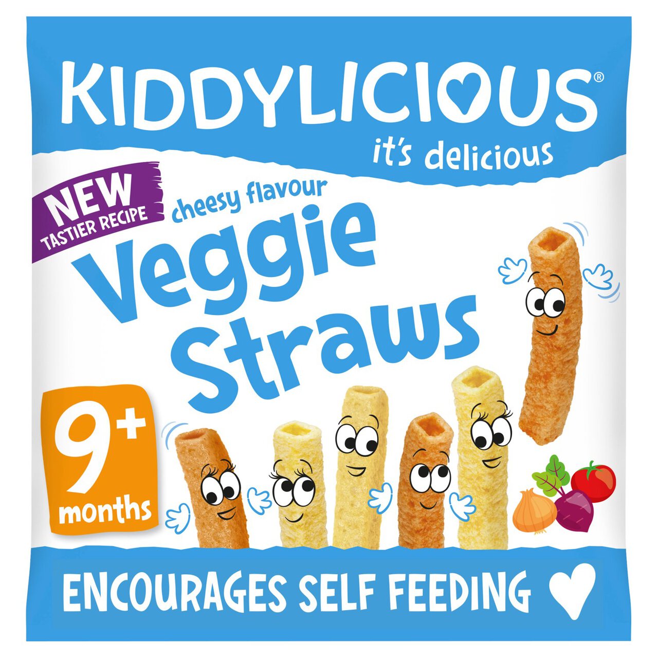 Kiddylicious Cheesy Veggie Straws, 9 mths+ 12g