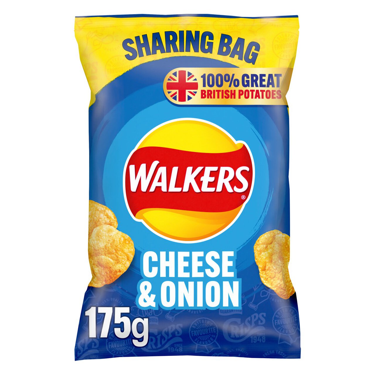 Walkers Cheese & Onion Crisps 175g