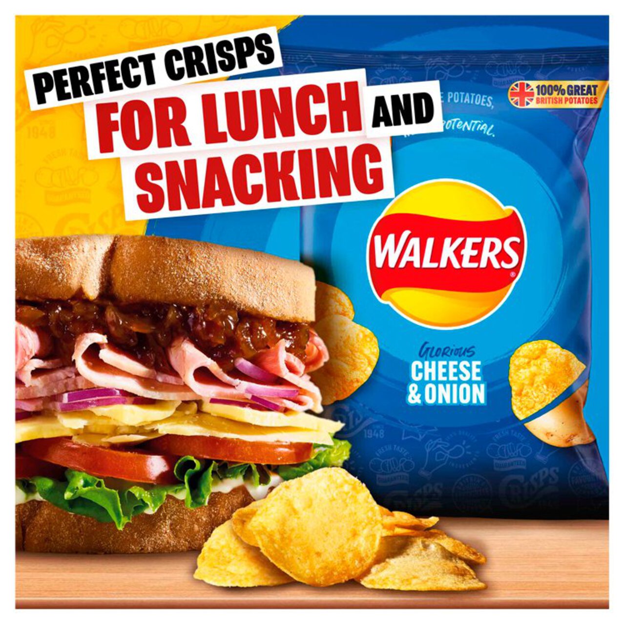 Walkers Cheese & Onion Crisps 175g