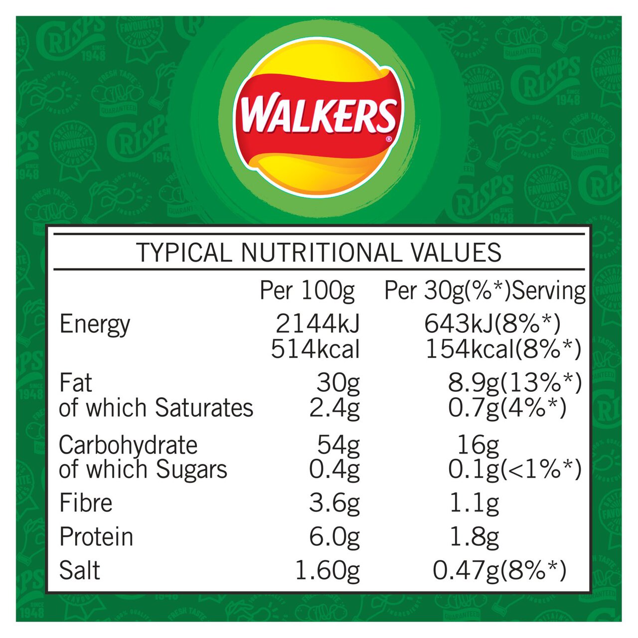Walkers Salt & Vinegar Crisps 175g