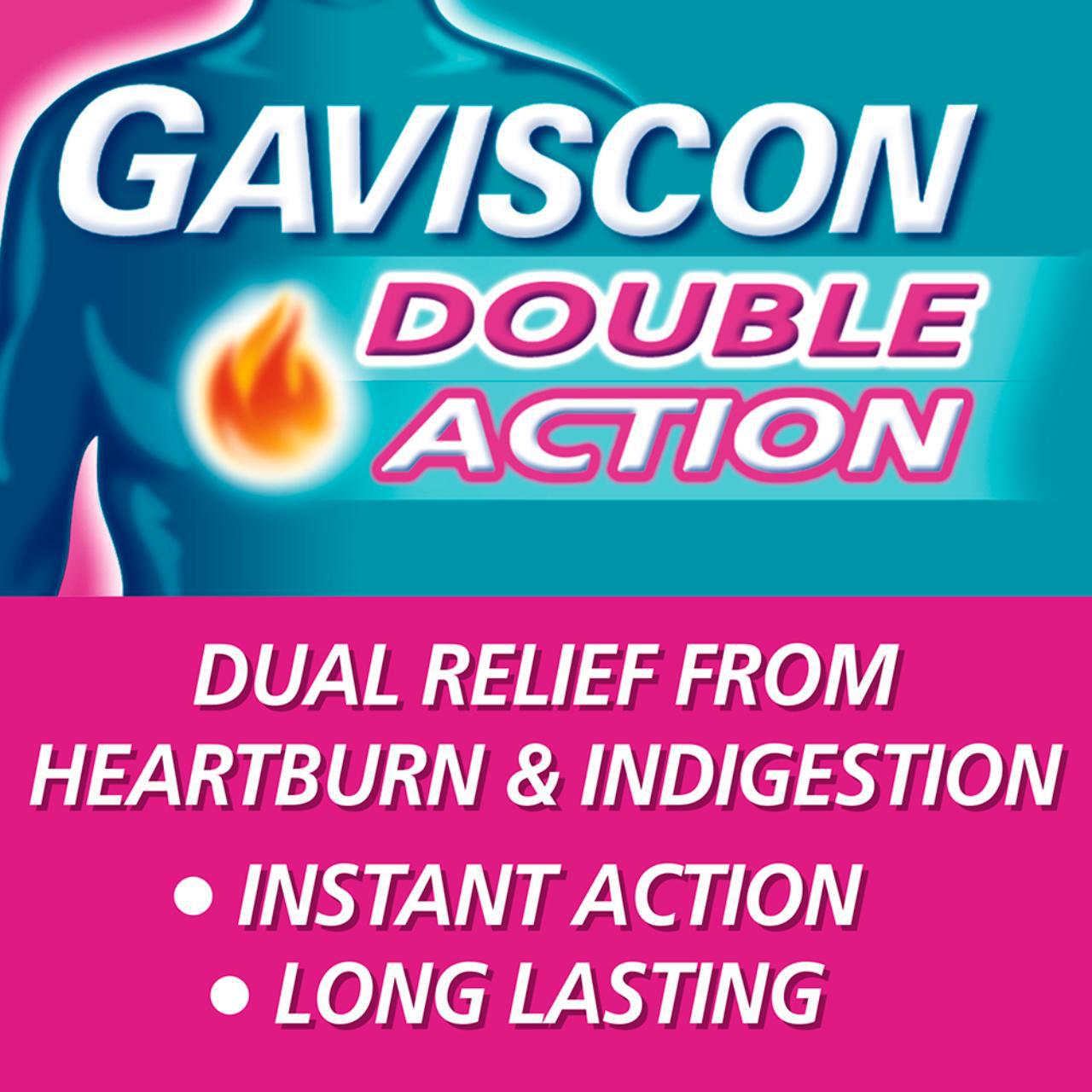 Gaviscon Double Action Heartburn & Indigestion Mint Flavour Tablets 48 per pack