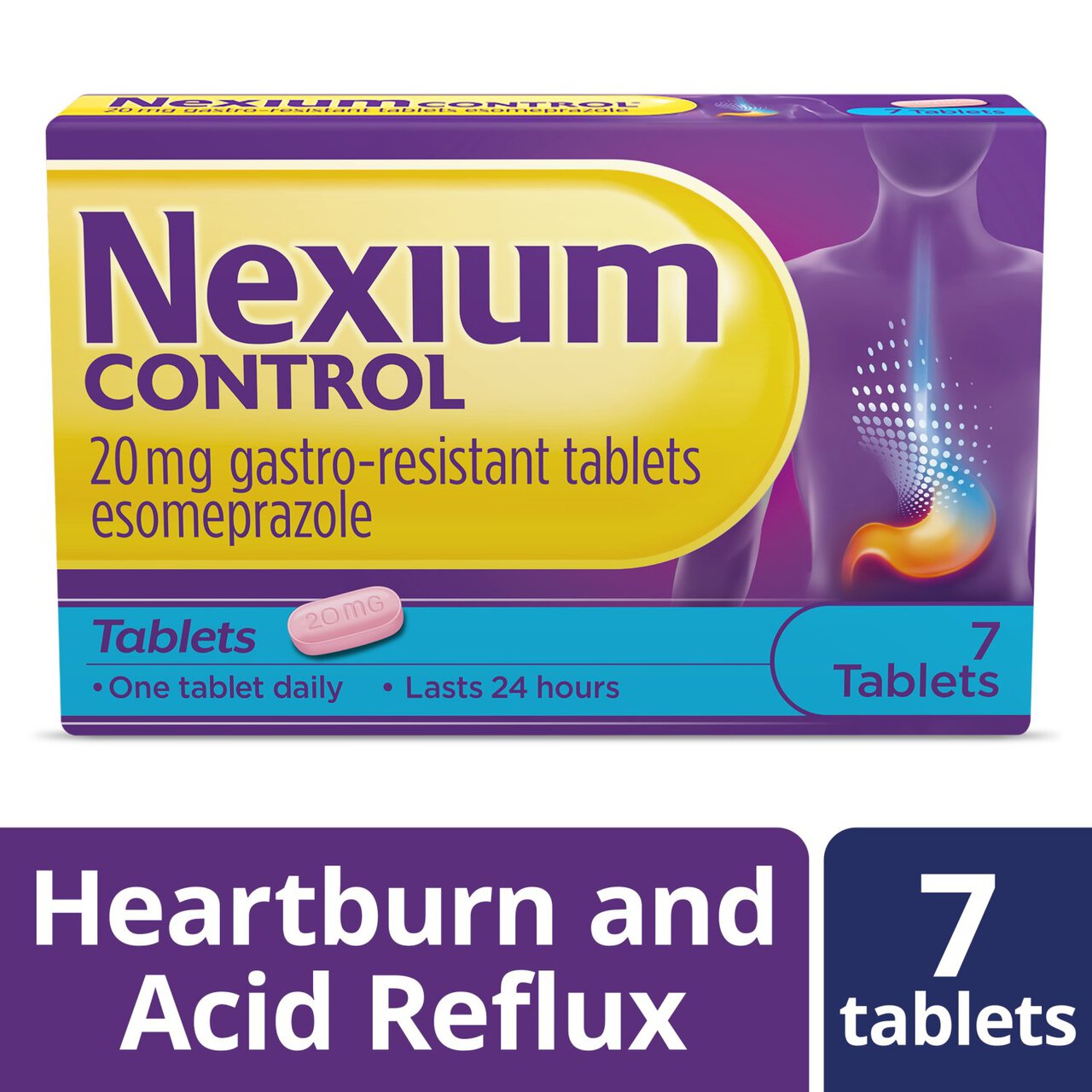 Nexium Control Heartburn and Acid Reflux Relief Tablets 7 per pack