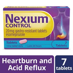 Nexium Control Heartburn & Indigestion 24 Hour Relief 20mg 7 Tablets 7 per pack