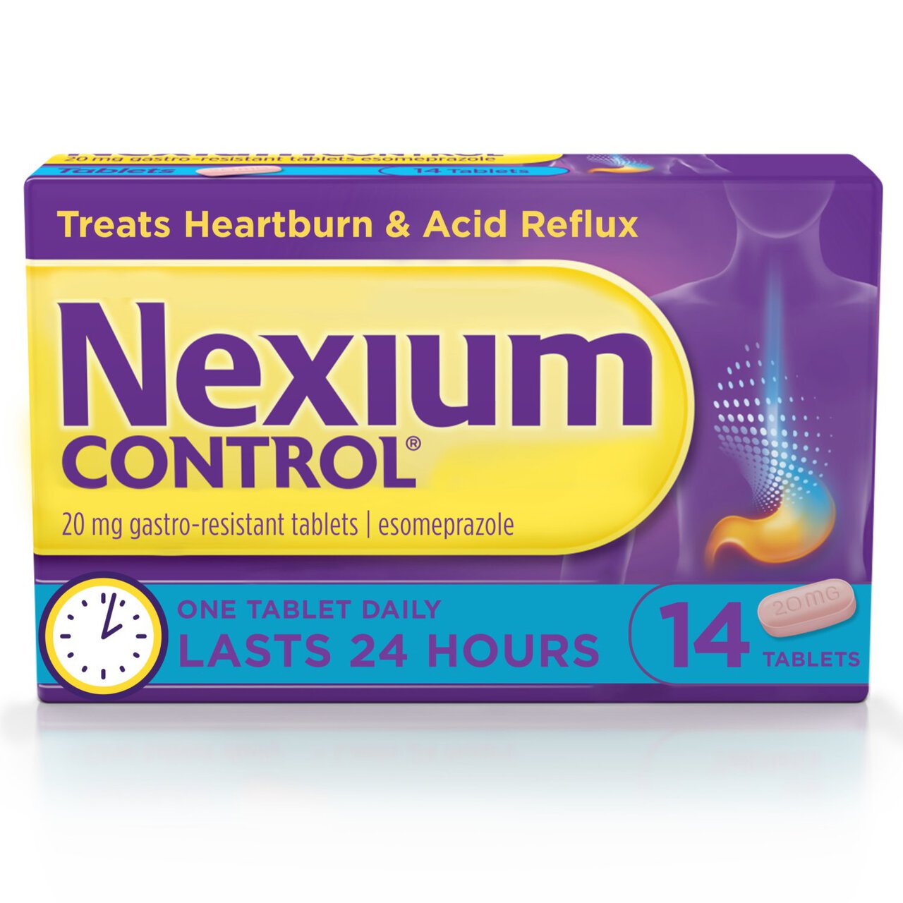 Nexium Control Heartburn & Indigestion 24 Hour Relief 20mg Tablets 14 per pack