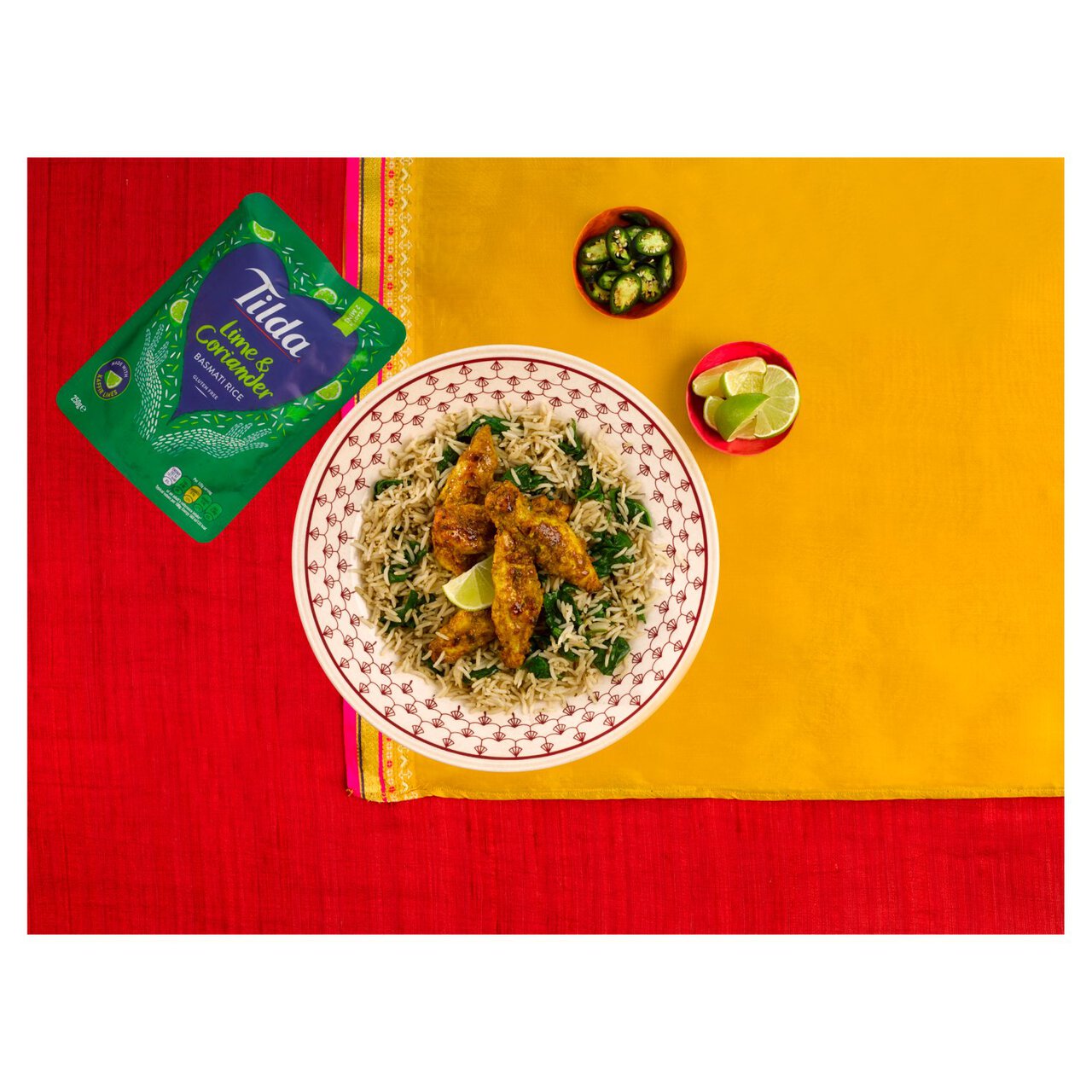 Tilda Microwave Lime & Coriander Basmati Rice 250g