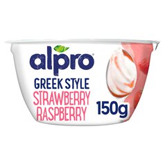 Alpro Greek Style Strawberry Raspberry Yoghurt Alternative 150g