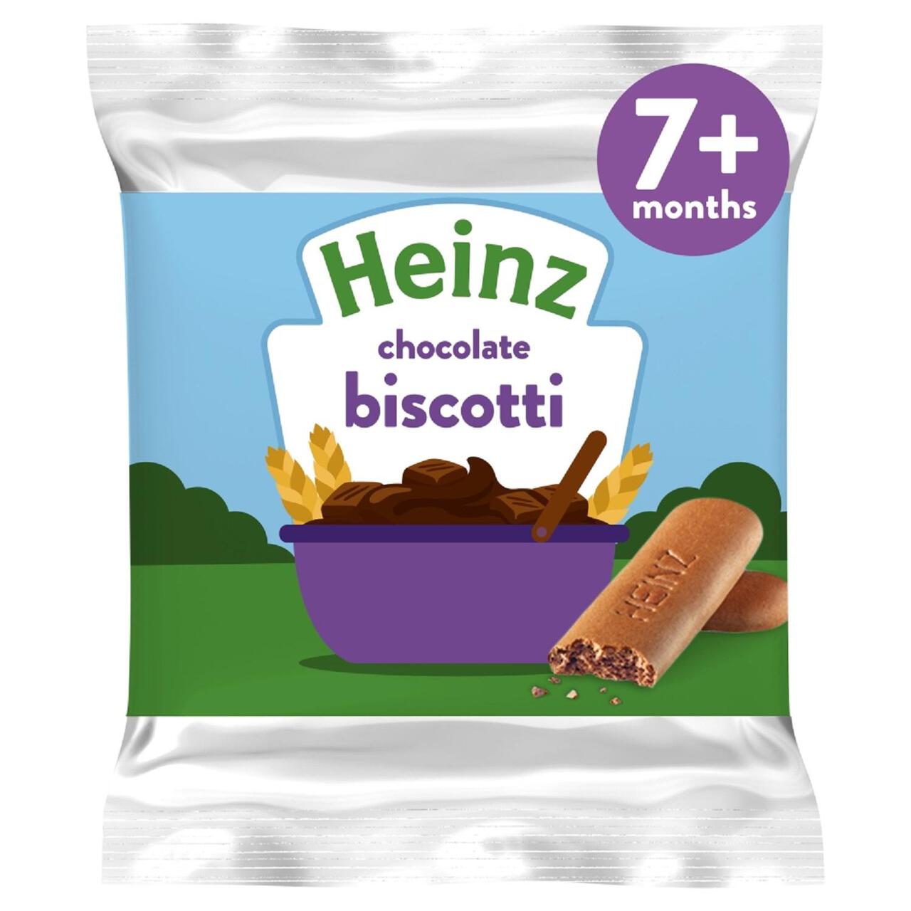 Heinz So Yummy Chocolate Biscotti Baby Food Snacks 7+ Months 60g