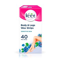 Veet Wax Strips Body & Legs for Sensitive Skin 40 per pack