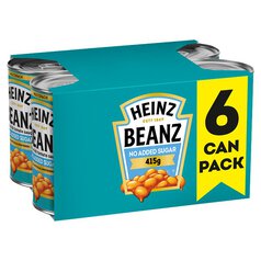 Heinz No Added Sugar Baked Beans in a Rich Tomato Sauce 6 x 415g