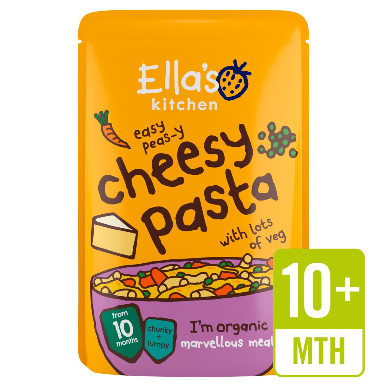 Ella's Kitchen Cheesy Pasta Baby Food Pouch 10+ Months 190g
