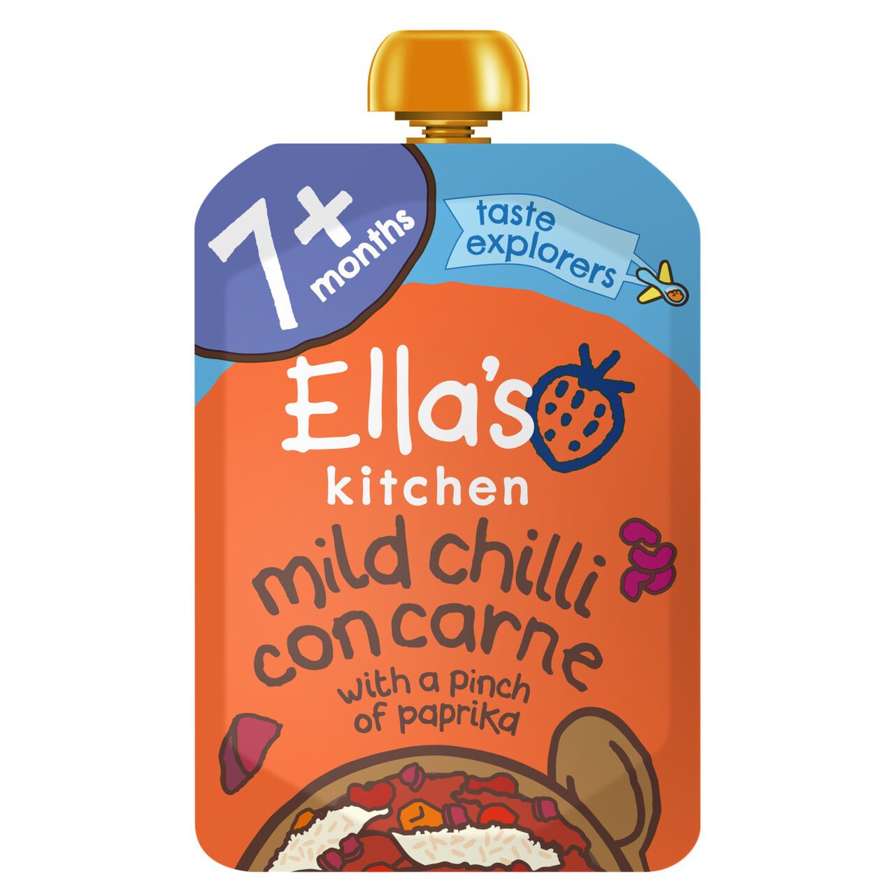 Ella's Kitchen Chilli Con Carne Baby Food Pouch 7+ Months 130g
