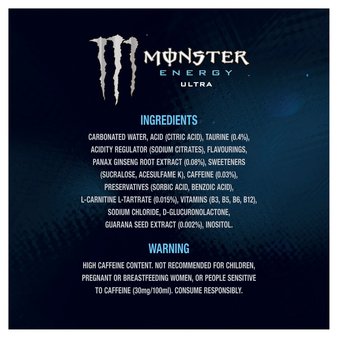Monster Energy Drink Ultra 4 x 500ml