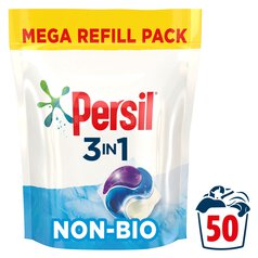 Persil 3 in 1 Laundry Washing Capsules Non Bio 50 Wash 50 per pack