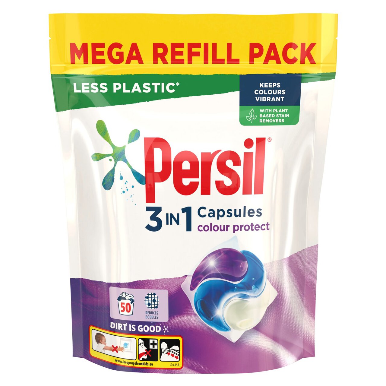 Persil 3 in 1 Laundry Washing Capsules Colour Protect 50 Wash 50 per pack