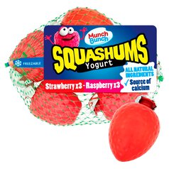 Munch Bunch Raspberry & Strawberry Squashums 6 x 60g