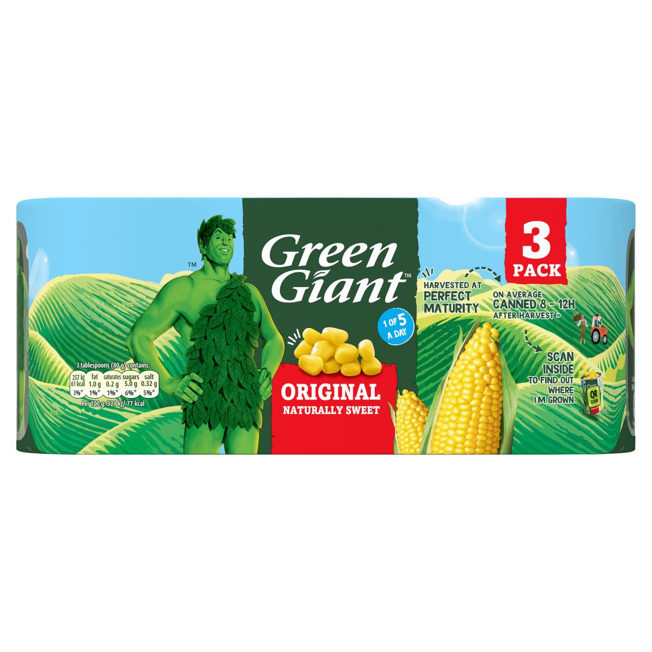 Green Giant Original Sweetcorn 3 x 198g