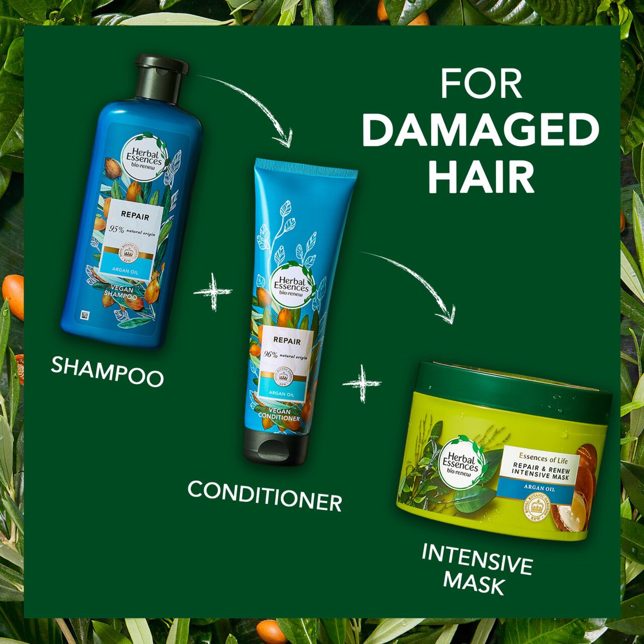 Herbal Essences Bio Renew Repair Argan Oil of Morocco Hair Conditioner 275ml