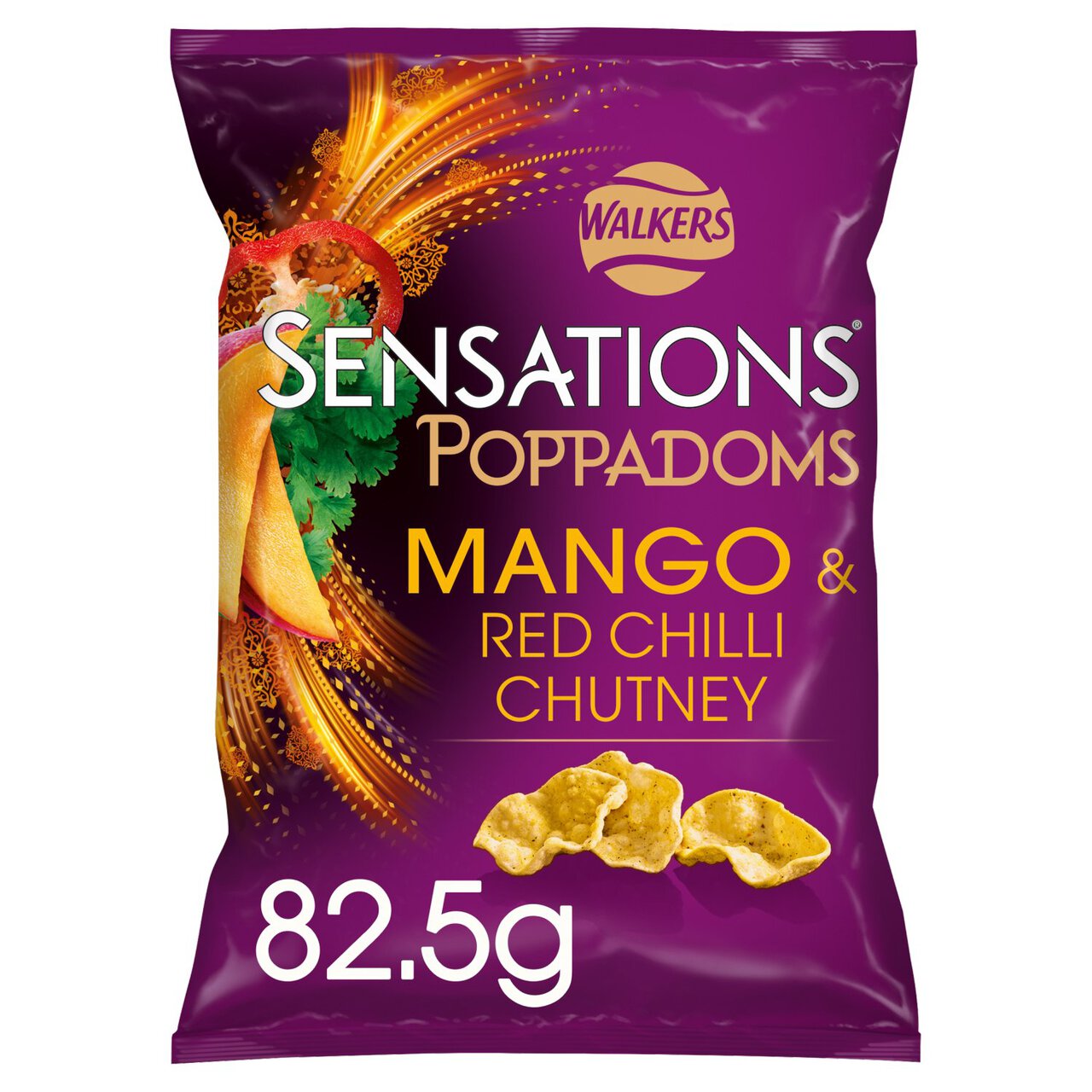 Sensations Mango & Chilli Chutney Sharing Bag Poppadoms 82.5g