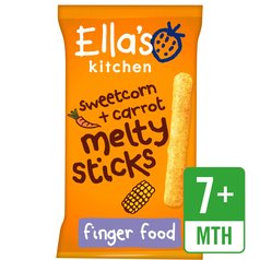 Ella's Kitchen Sweetcorn & Carrot Organic Melty Sticks, 7 mths+ 20g