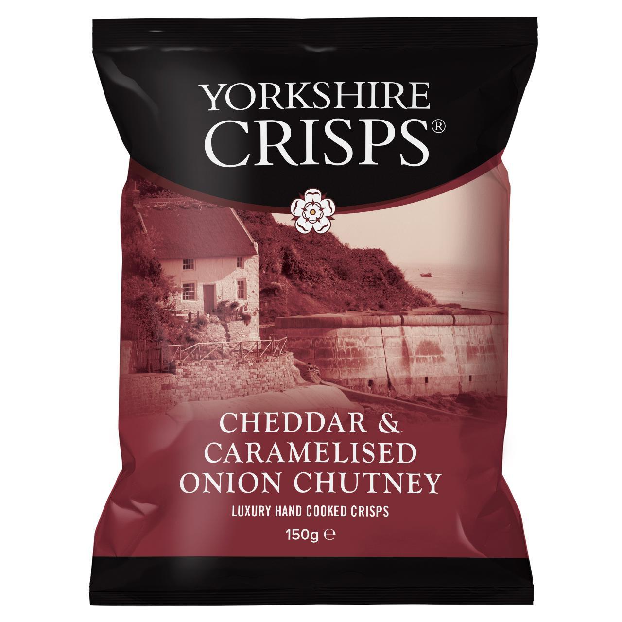 Yorkshire Crisps Cheddar & Caramelised Onion Chutney 150g 150g