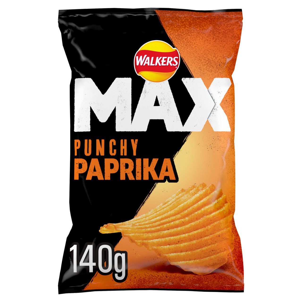 Walkers Max Punchy Paprika Sharing Crisps 140g | Zoom