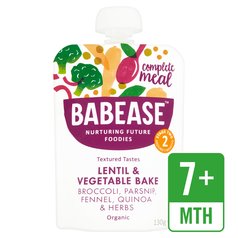 Babease Organic Lentil & Vegetable Bake Pouch, 7 mths+ 130g