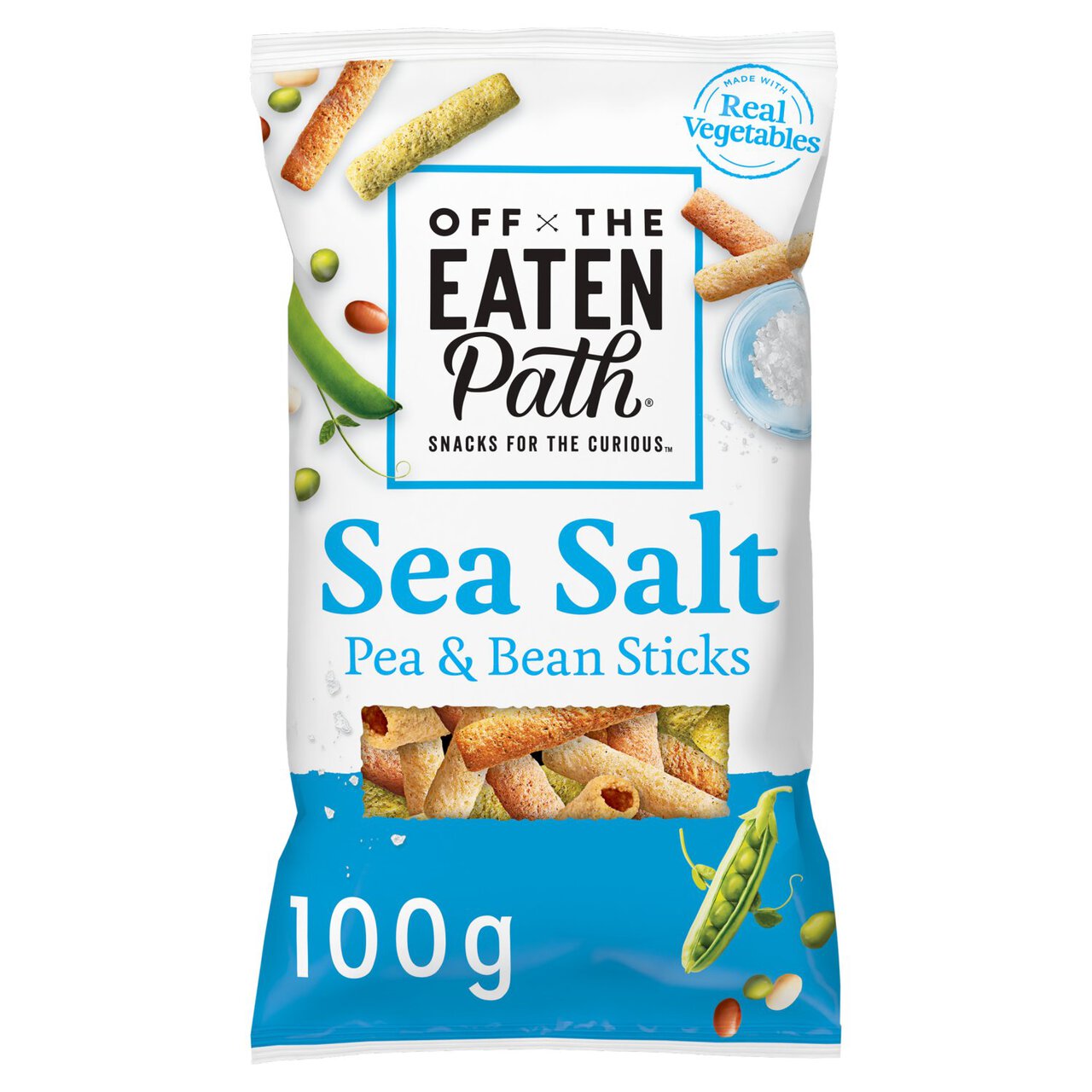 Off The Eaten Path Sea Salted Bean Sticks Sharing Bag Crisps 100g