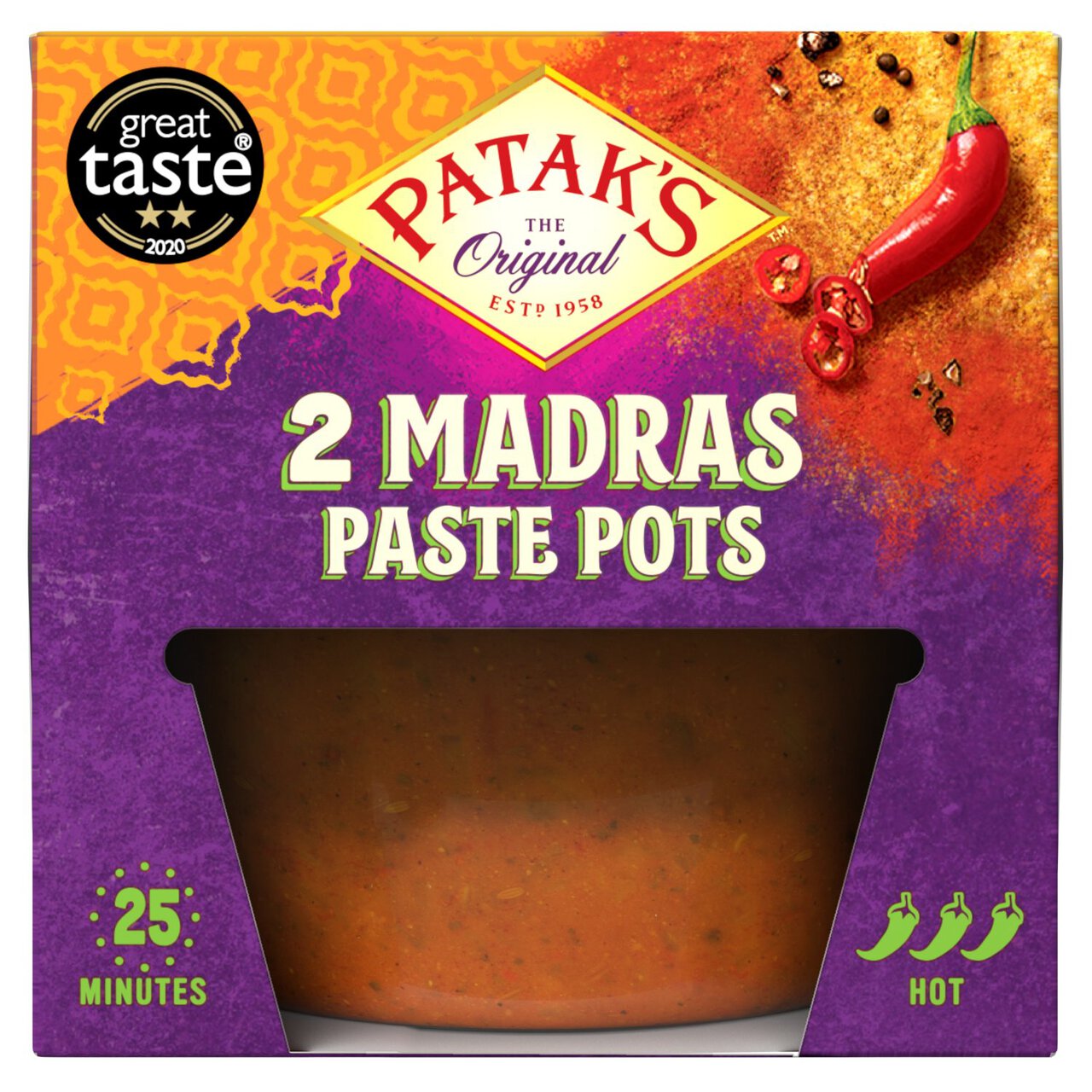 Patak's Madras Curry Paste Pot 2 x 70g