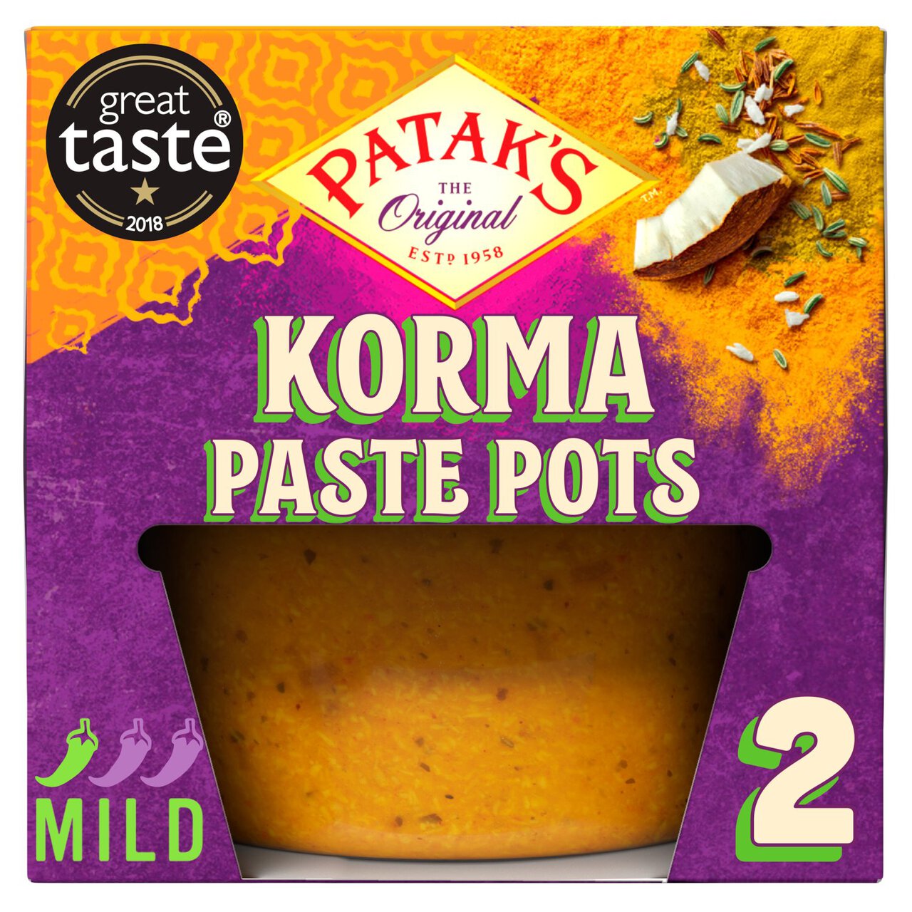 Patak's Korma Curry Paste Pot 2 x 70g