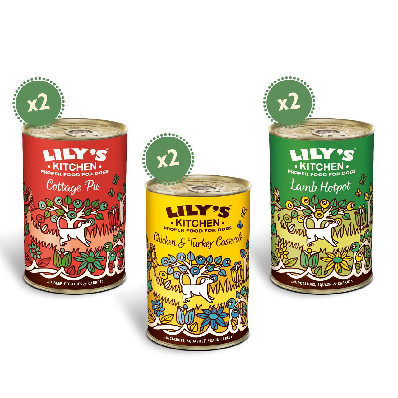 Lily's Kitchen Classic Recipes for Dogs Multipack 6 x 400g