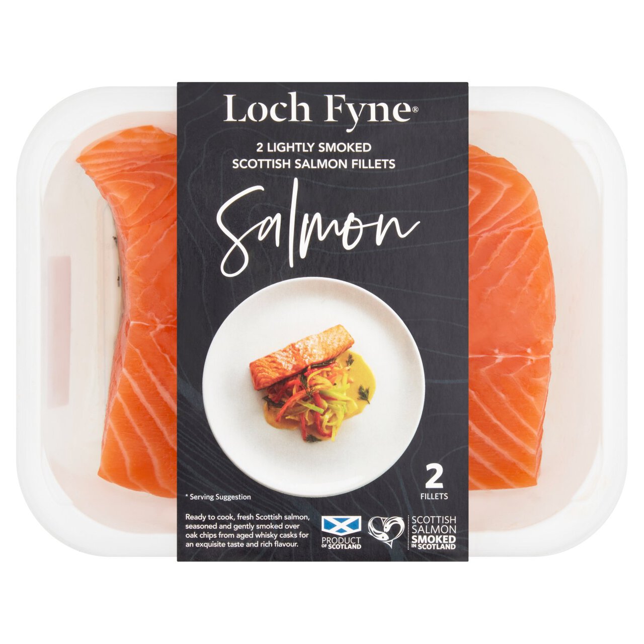 Loch Fyne 2 Lightly Smoked Scottish Salmon Fillets 240g