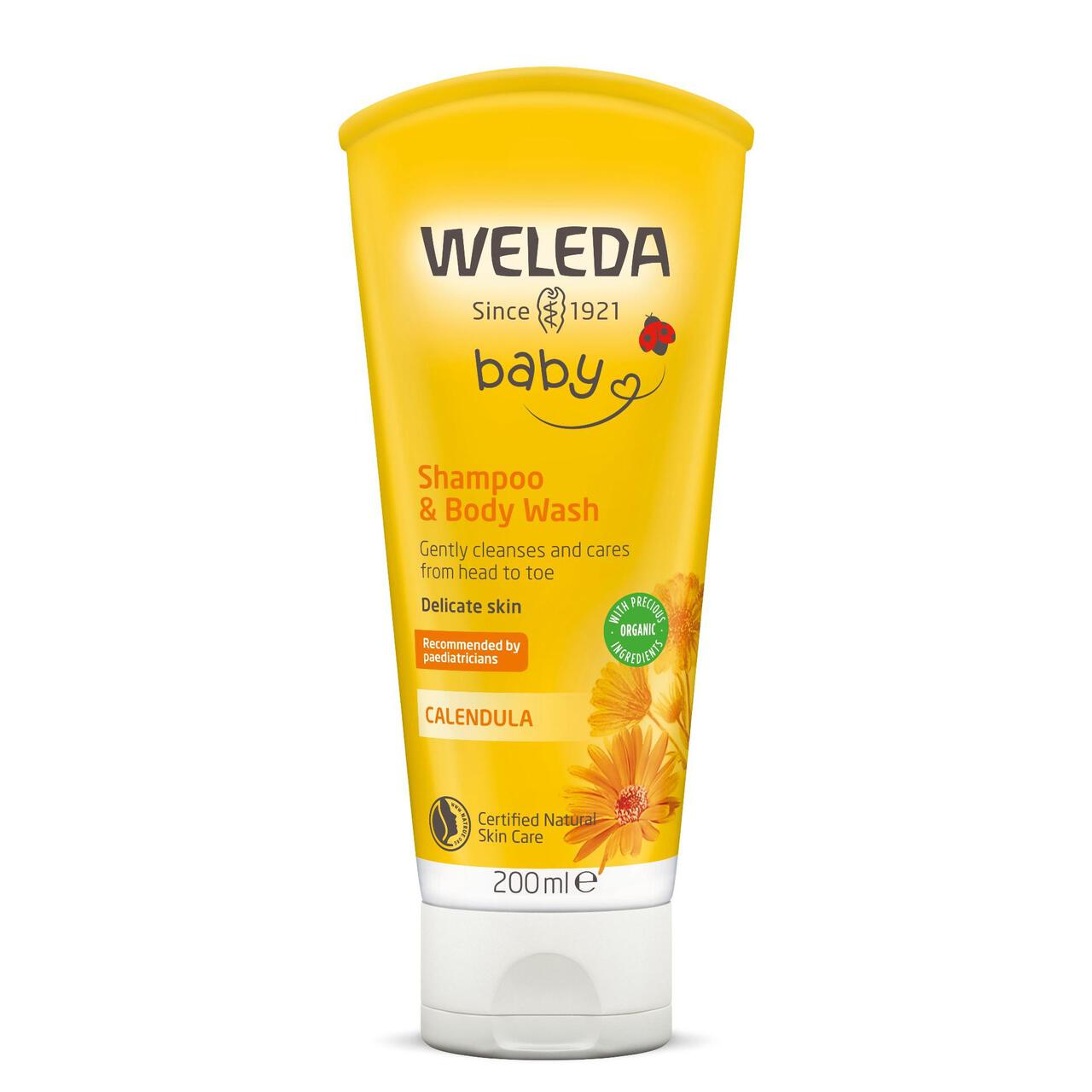 Weleda Baby Natural Calendula Vegan Shampoo & Body Wash 200ml