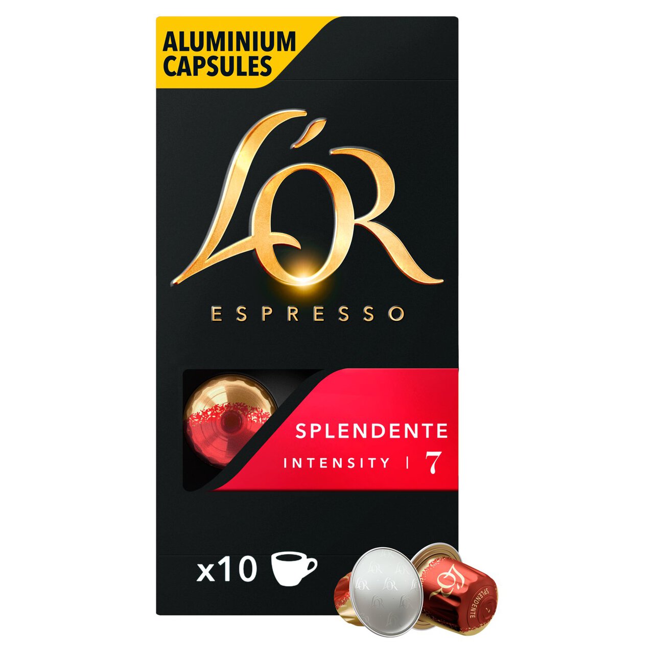 L'OR Splendente Coffee Pods x10 Intensity 7 10 per pack