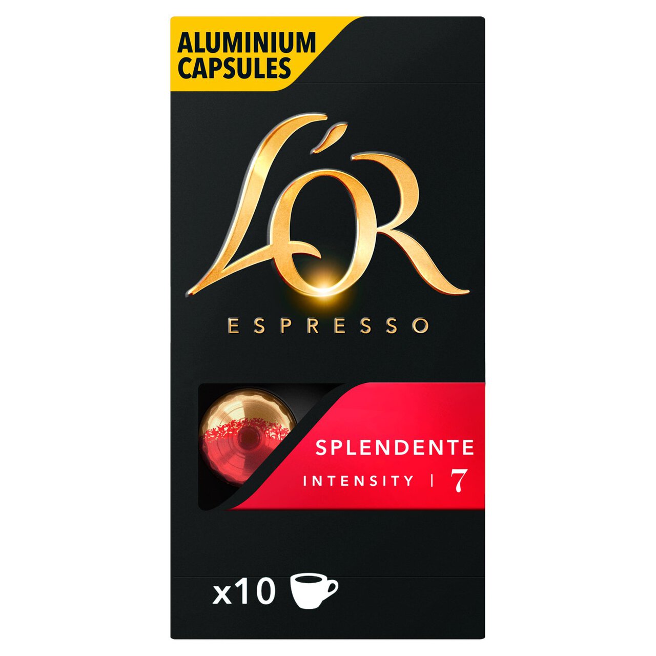 L'OR Splendente Coffee Pods x10 Intensity 7 10 per pack