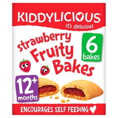 Kiddylicious Strawberry Fruity Bakes, 12 mths+ Multipack 6 x 22g