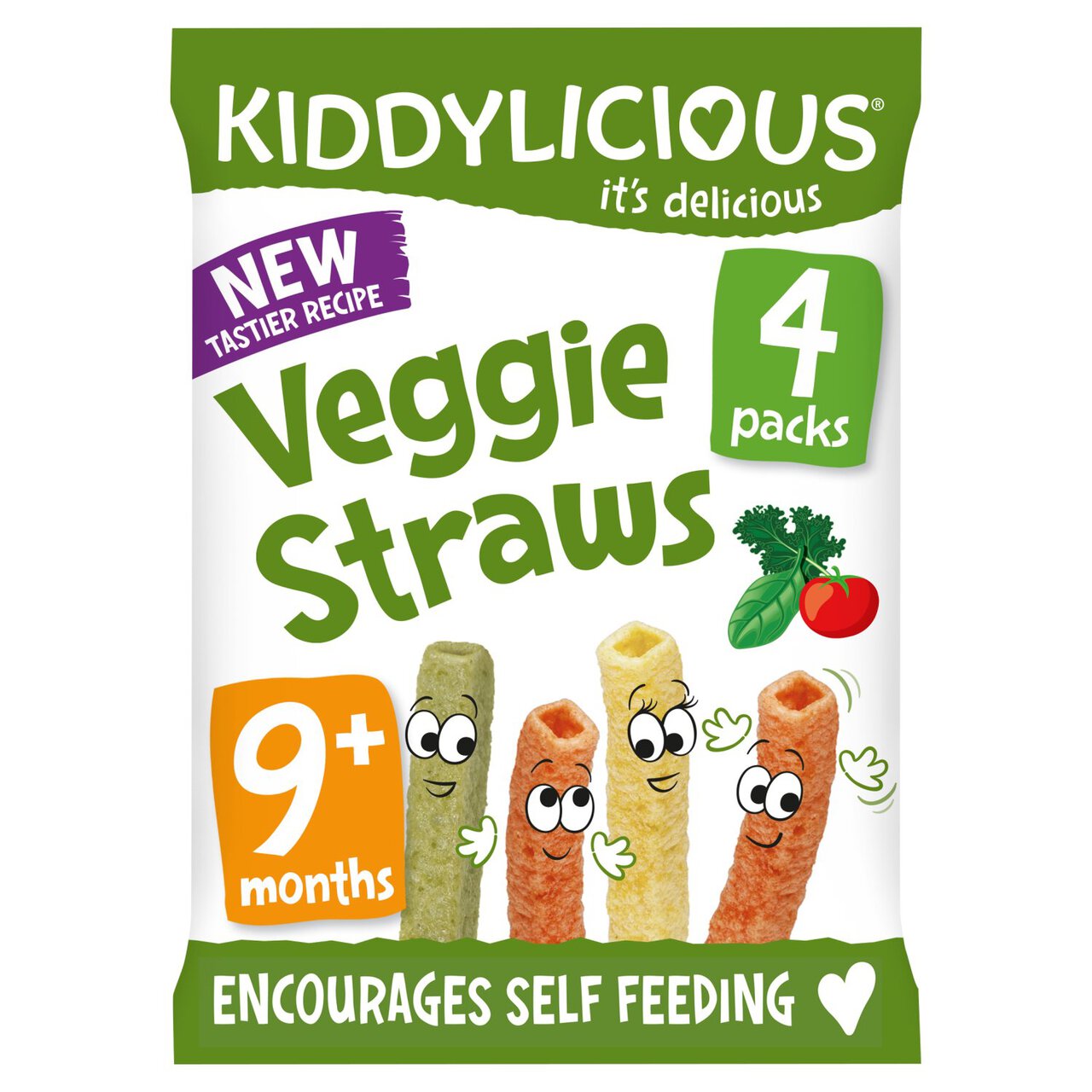 Kiddylicious Veggie Straws +9 Months - 4 Packs