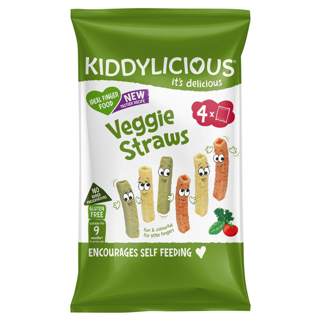 Kiddylicious Veggie Straws Multipack 4X12g - Tesco Groceries
