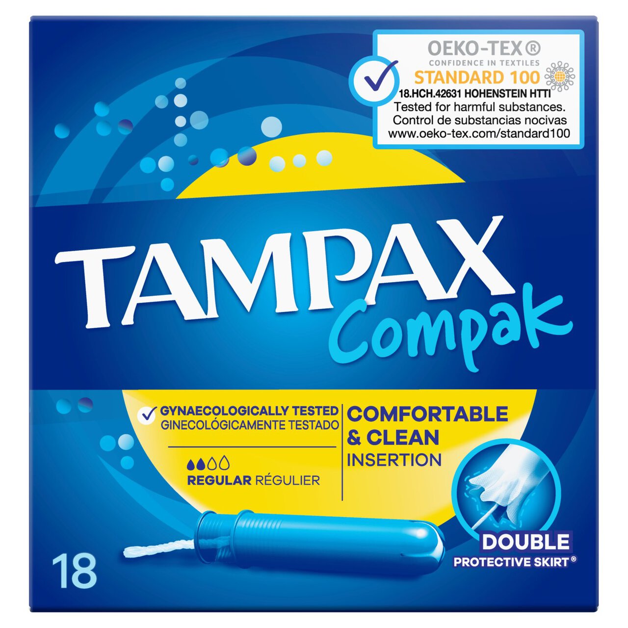 Tampax Compak Regular Tampons 18ct 18 per pack