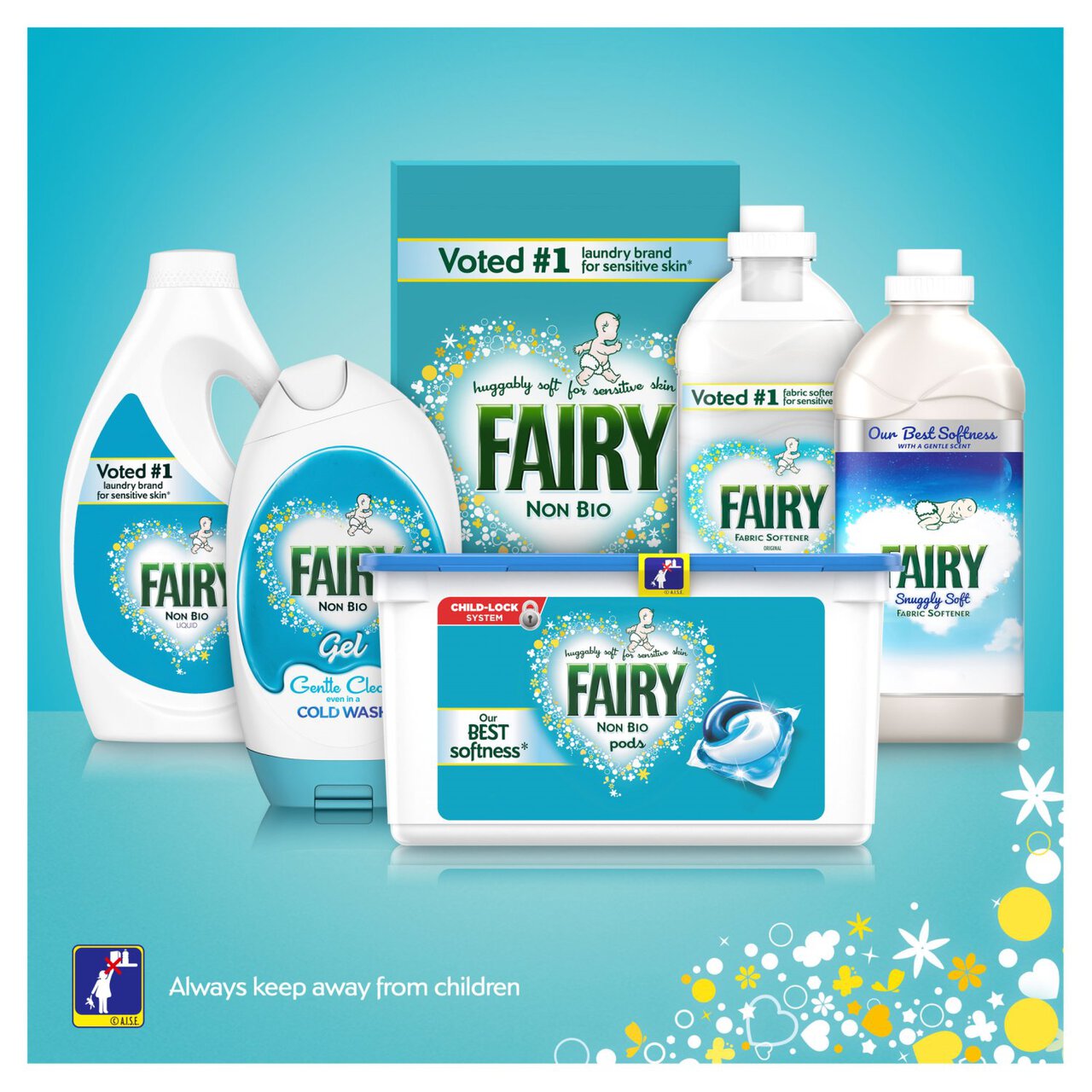 Fairy Non Bio Pods Washing Liquid Capsules for Sensitive Skin 45 per pack