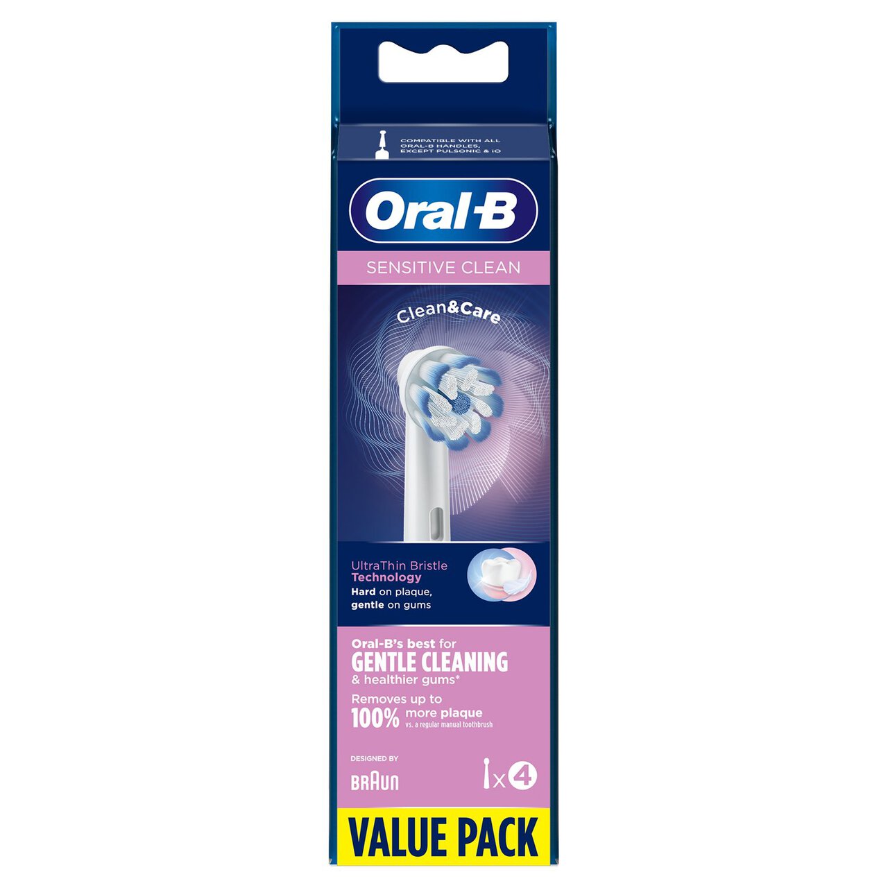 Oral-B Sensiclean Toothbrush Heads 4 per pack