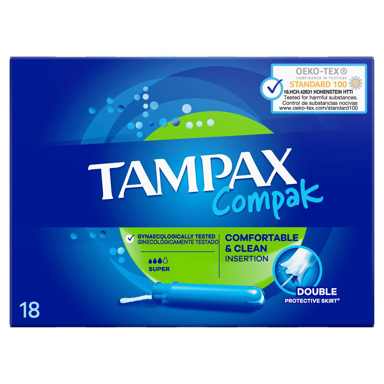 Tampax Compak Super Tampons 18 per pack