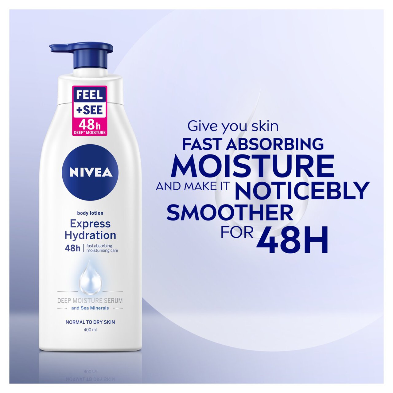 NIVEA Body Lotion for Normal Skin, Express Hydration 400ml